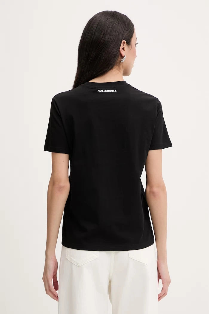 Karl Lagerfeld тениска дамска памучна IKON