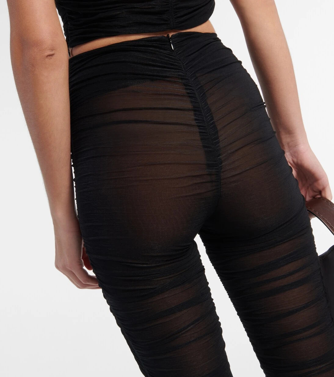 KNWLS - Ocilia gathered mesh slim pants