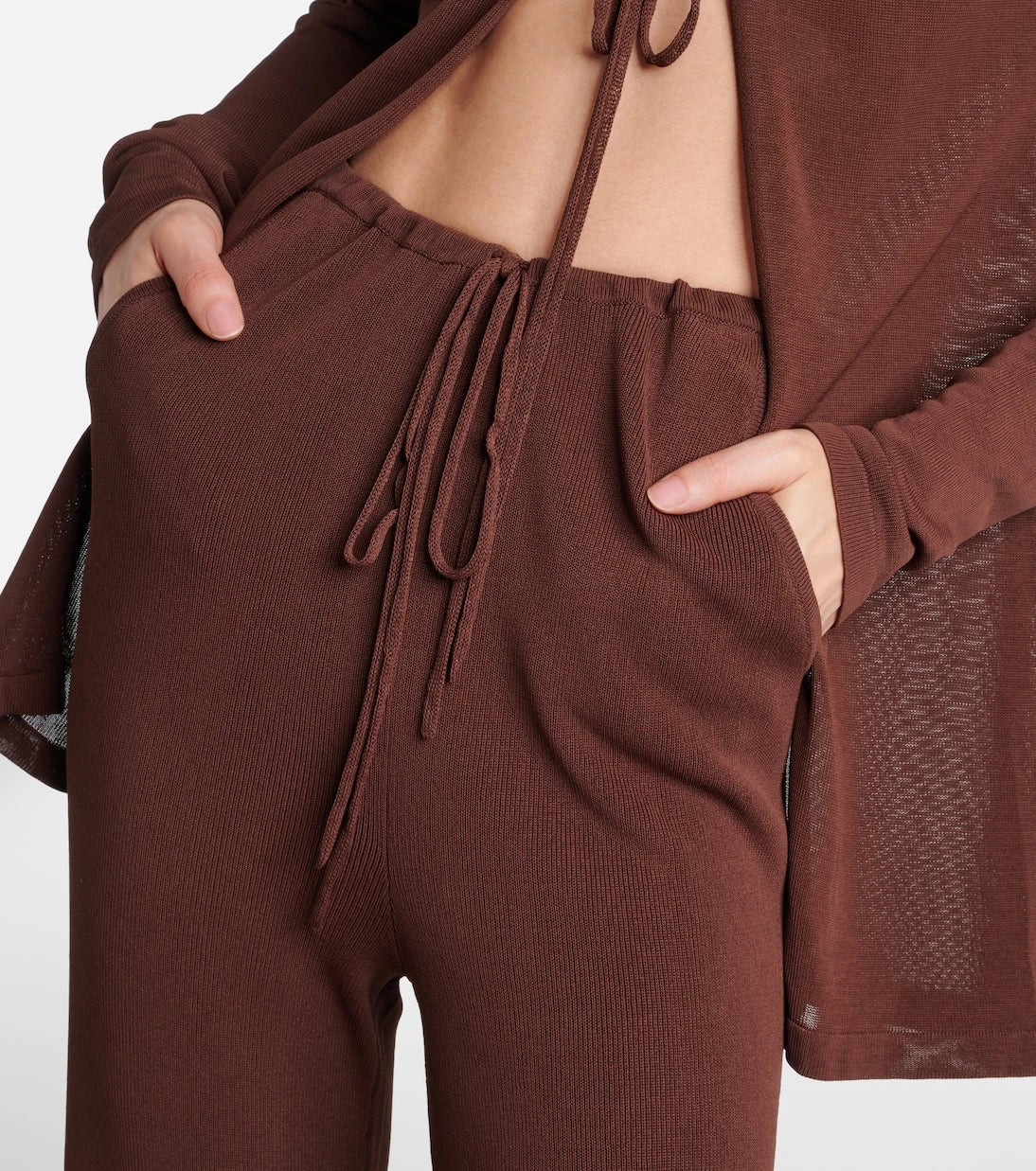 Aya Muse - Ribbed-knit flared pants
