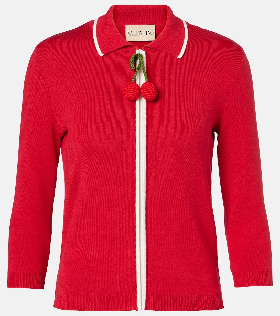 Valentino - Ribbed-knit cotton cardigan