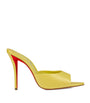 Christian Louboutin Yellow Miss Z Patent Leather Heeled Mules 100