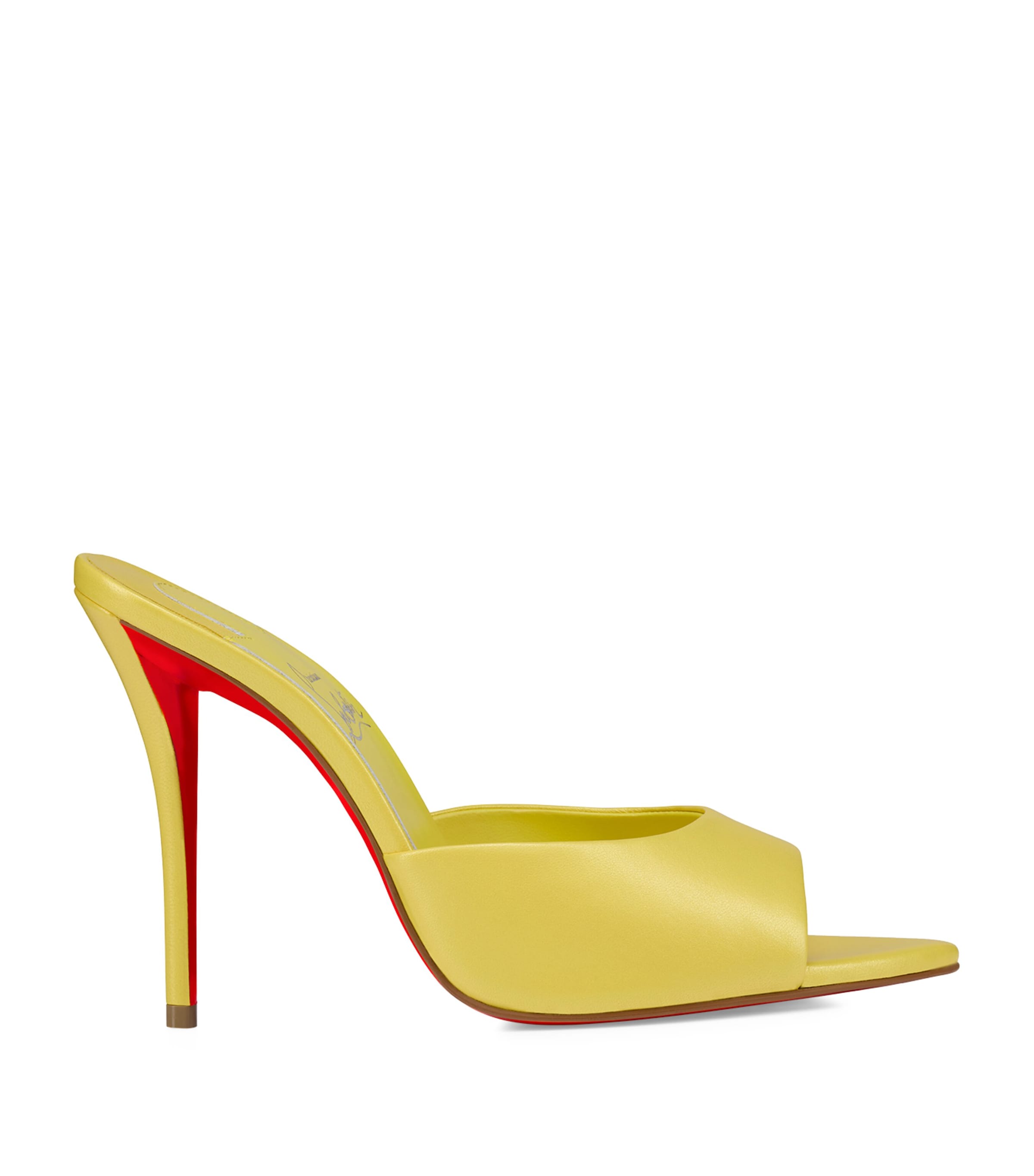 Christian Louboutin Yellow Miss Z Patent Leather Heeled Mules 100