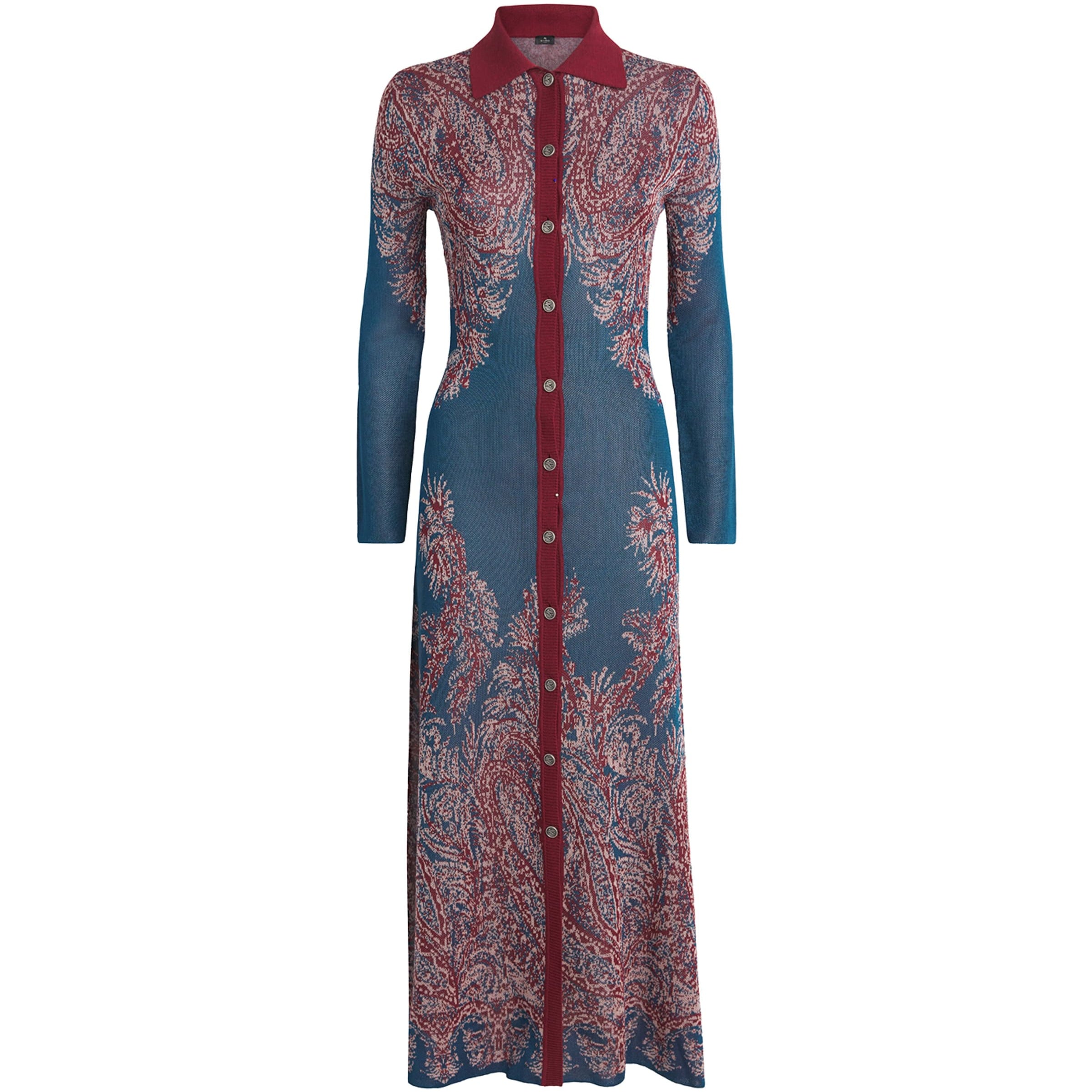 Multi Jacquard Maxi Cardigan