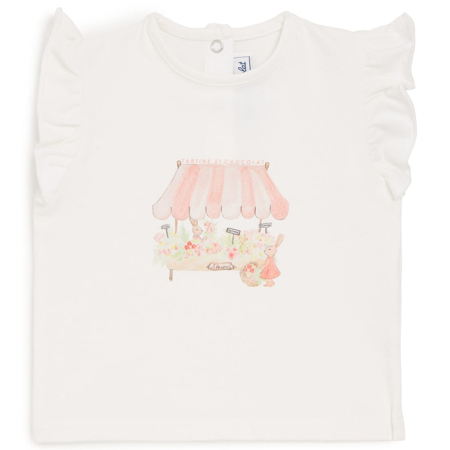 Tartine et Chocolat Cotton Flower Stall Print T-Shirt (3 Months-4 Years)