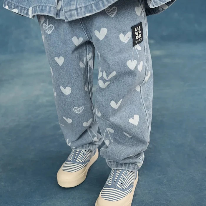 Детски дънки Liewood Borris Printed Denim Pants