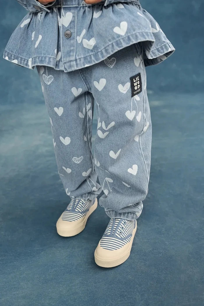 Детски дънки Liewood Borris Printed Denim Pants