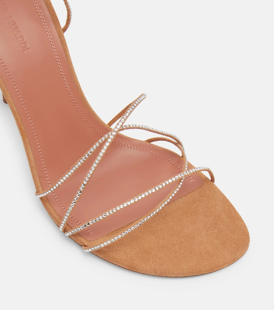 Amina Muaddi - Lori 95 embellished suede sandals