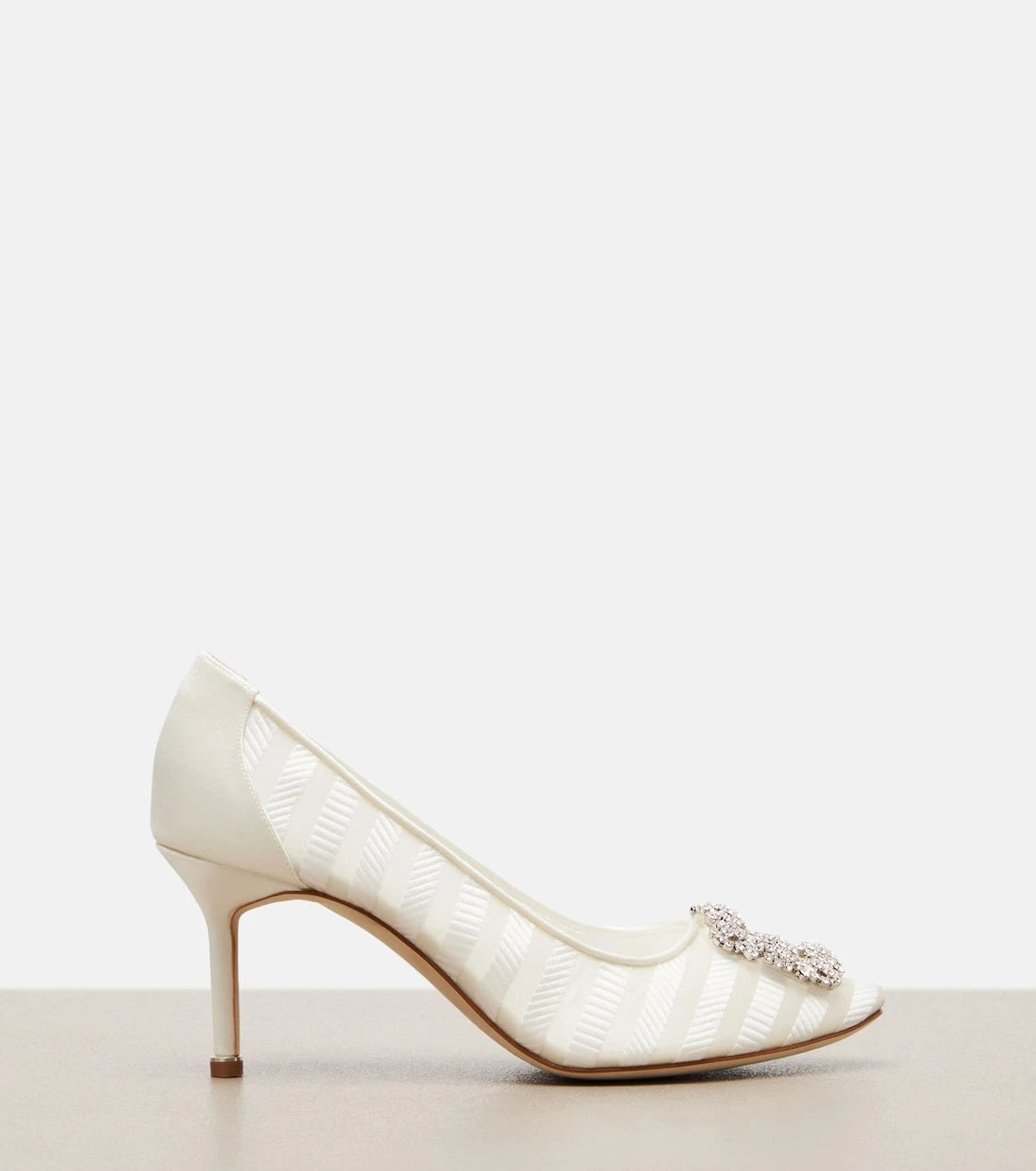 Manolo Blahnik - Hangisi embellished organza pumps