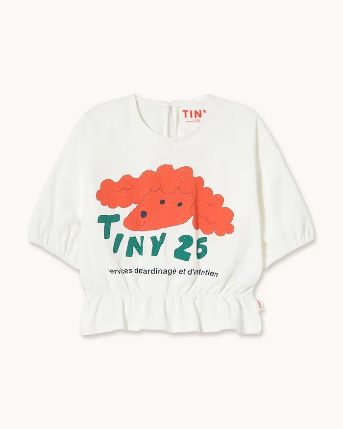 Tinycottons KIRMIZI KÖPEK GRAFİKLI ÇOCUK PAMUKLU TİŞÖRT
