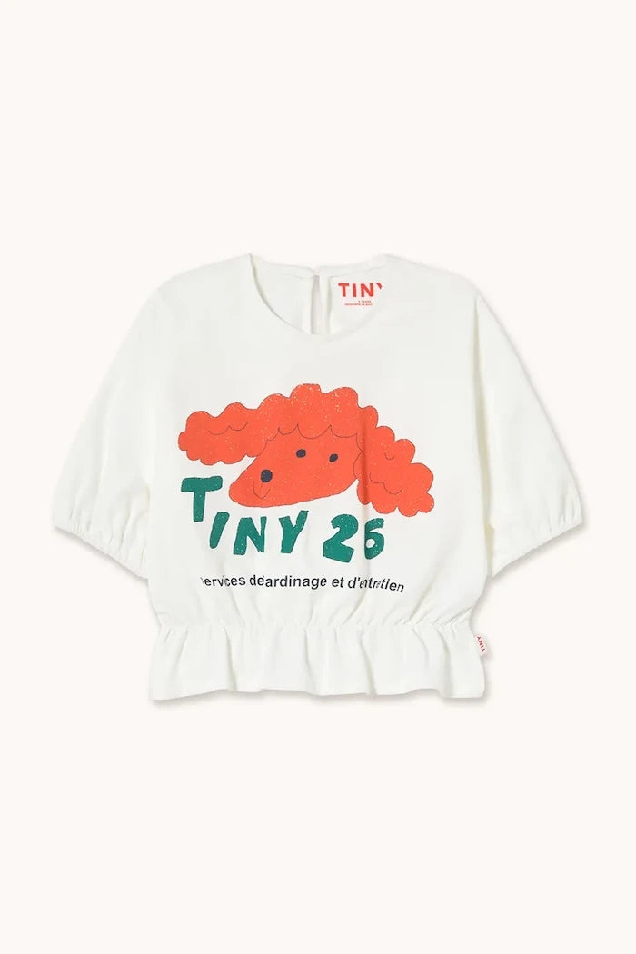 Детска памучна тениска Tinycottons RED DOG GRAPHIC TOP