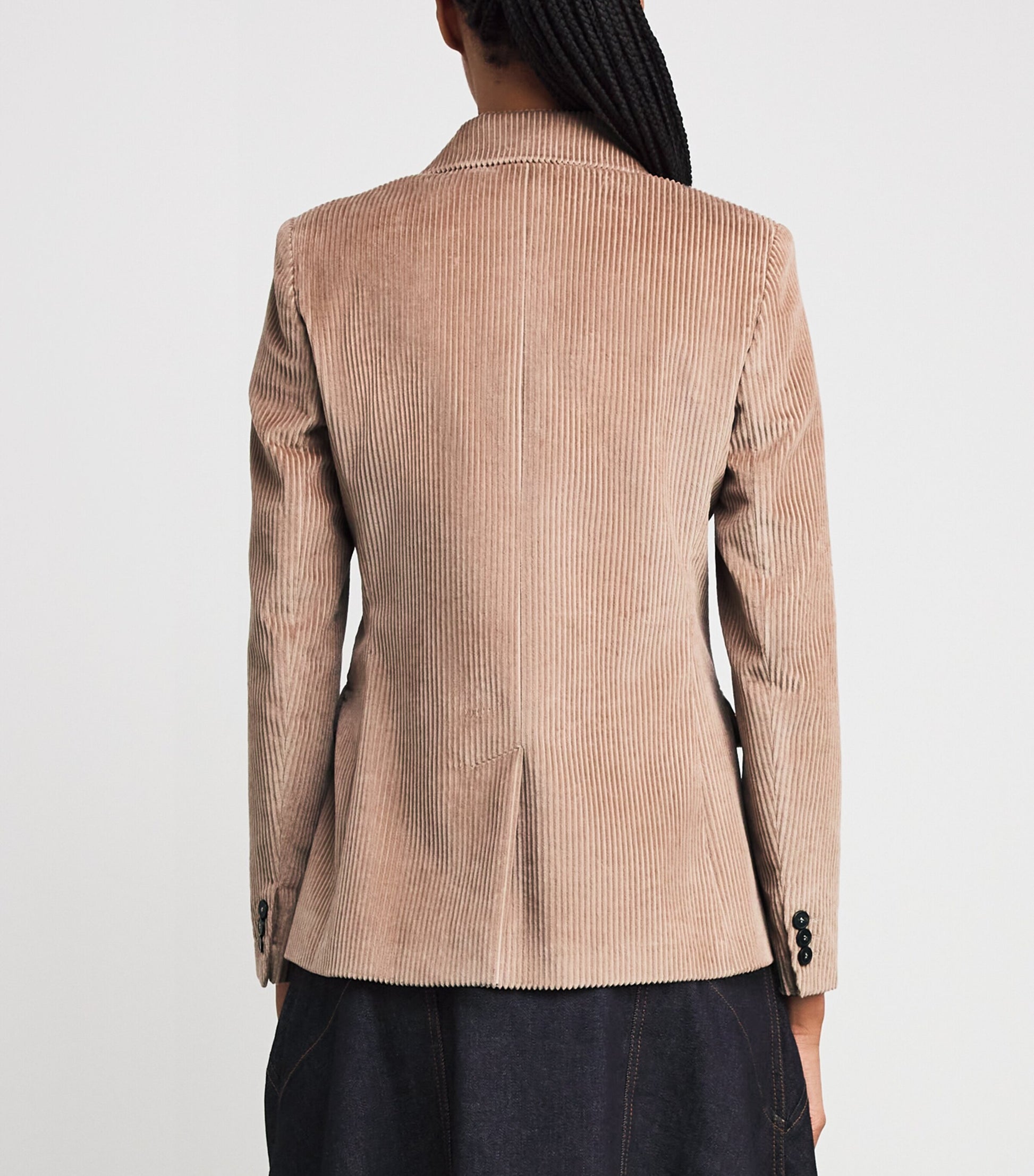 Weekend Max Mara Pink Corduroy Double-Breasted Blazer