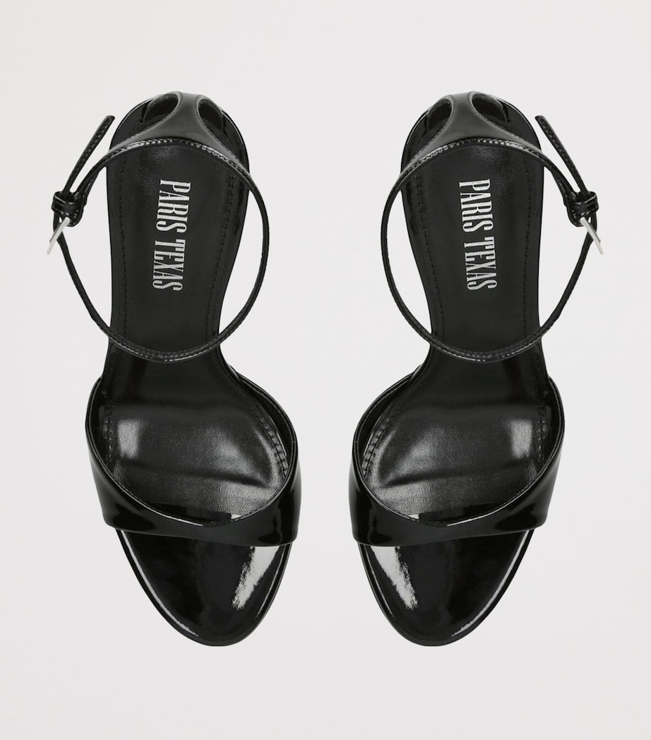 Paris Texas Black Patent Leather Lidia Heeled Sandals 90