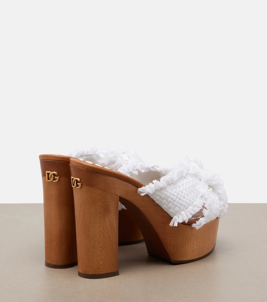Dolce&Gabbana - Leather-trimmed clogs