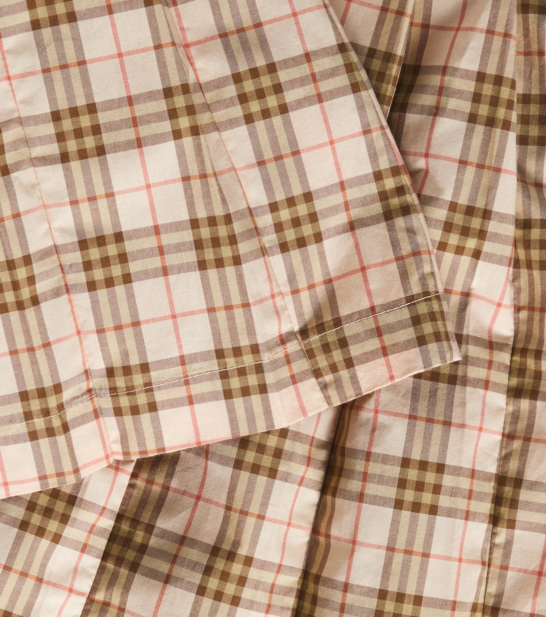 Burberry Kids - Burberry Check pleated cotton Bermuda pants