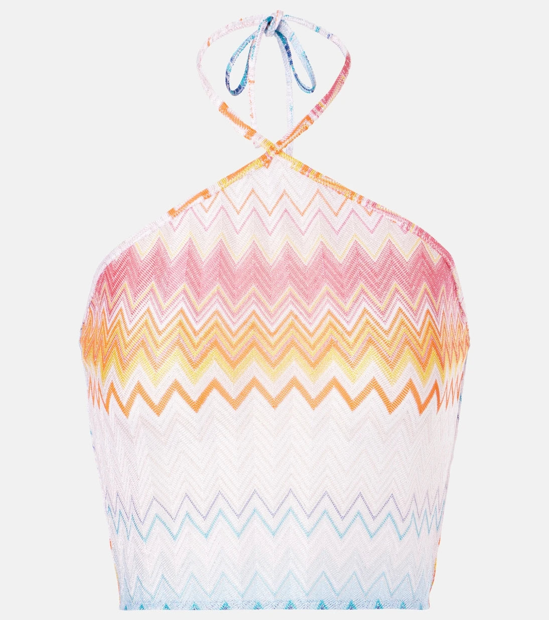 Missoni - توب قصير بياقة رسن بنمط متعرج