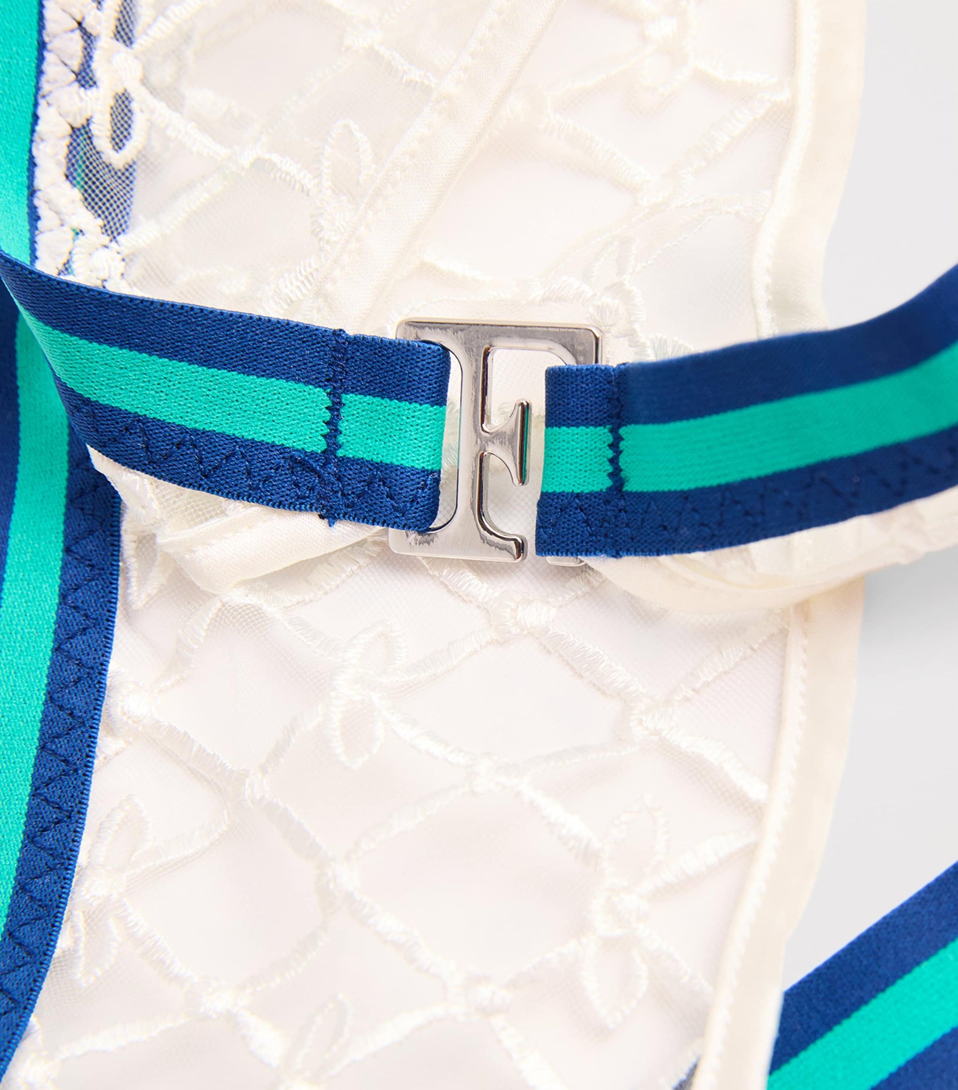 Ivory Mesh Serena Suspender Belt