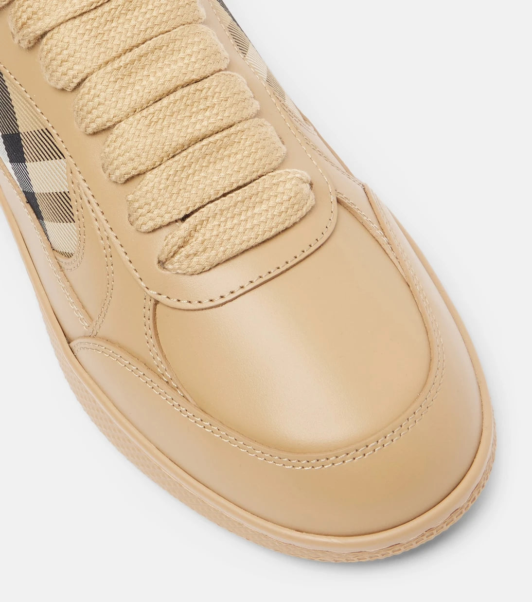 Burberry - Burberry Check leather sneakers