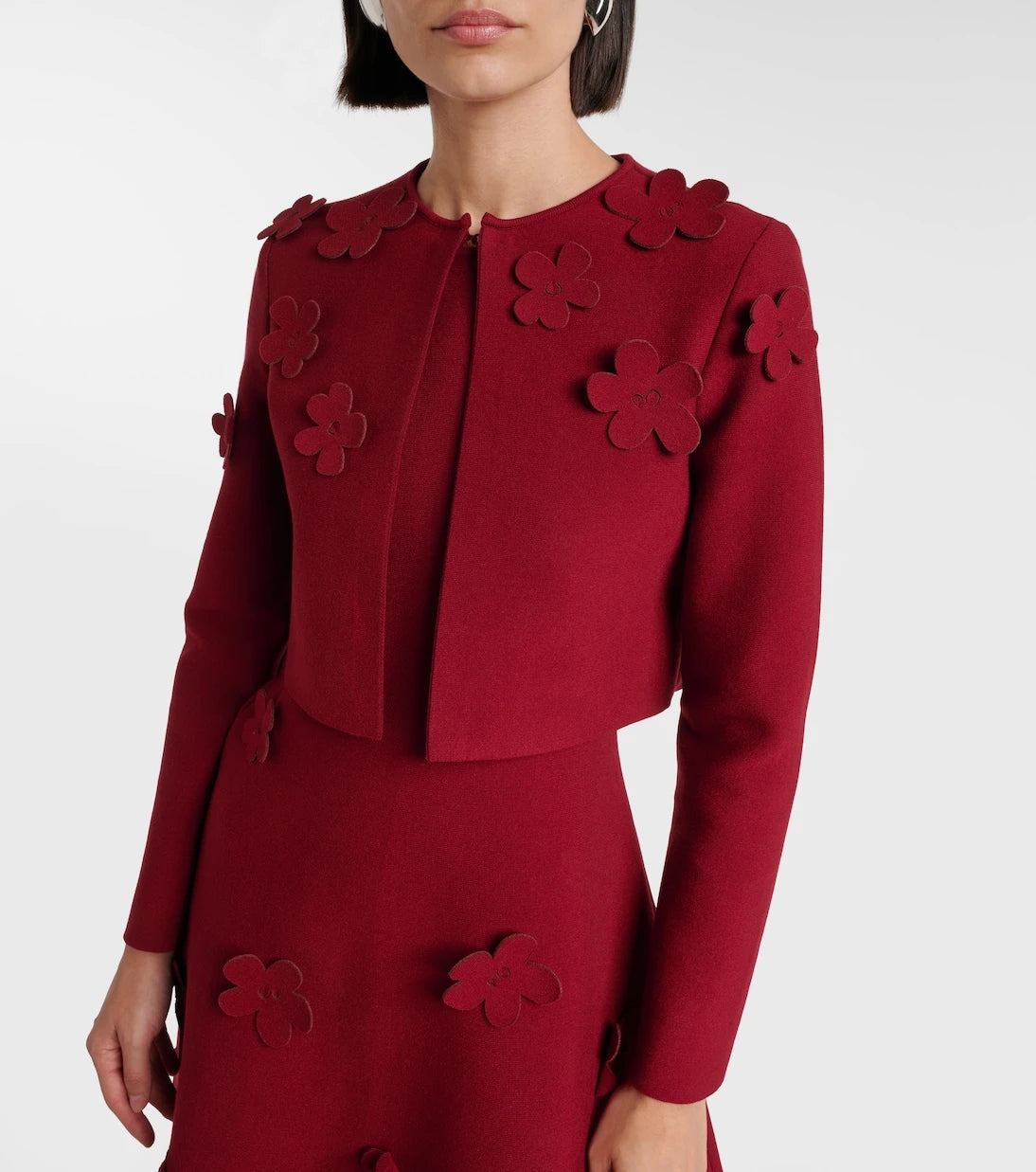 Oscar de la Renta - Floral cropped cardigan