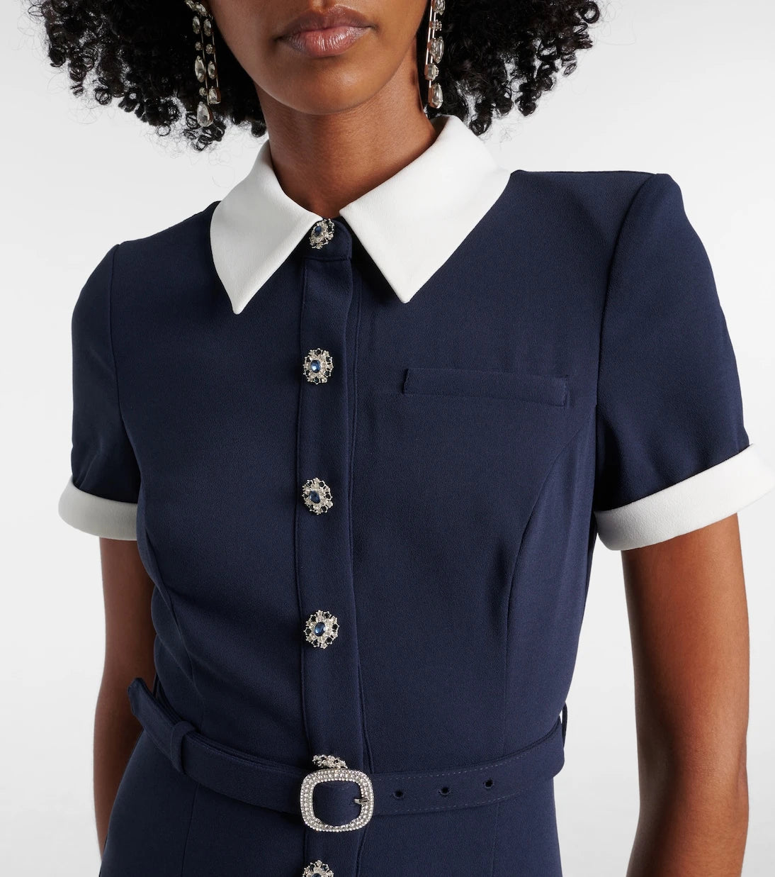 Self-Portrait - Belted midi dress