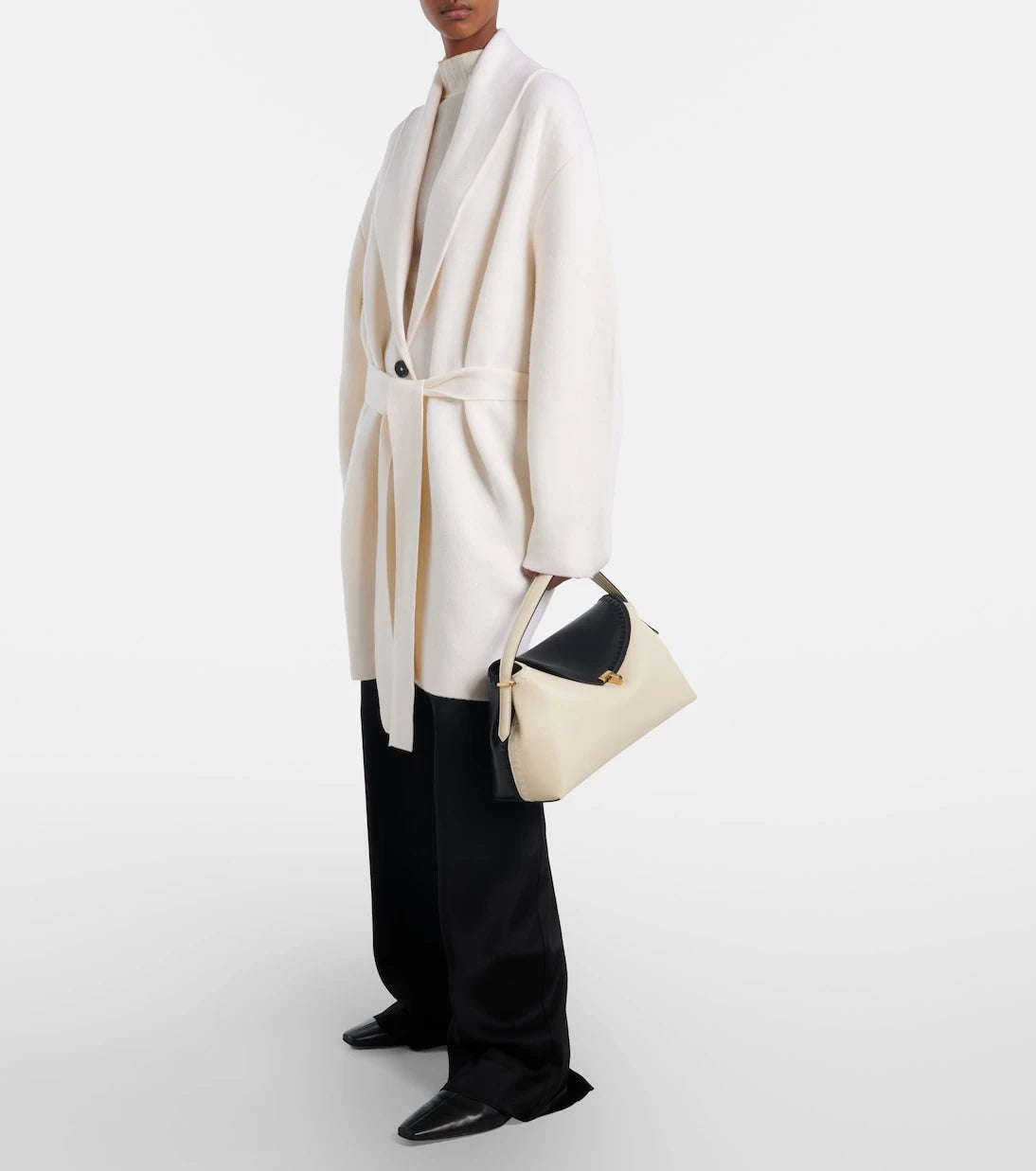 Toteme - T-Lock embroidered leather tote bag