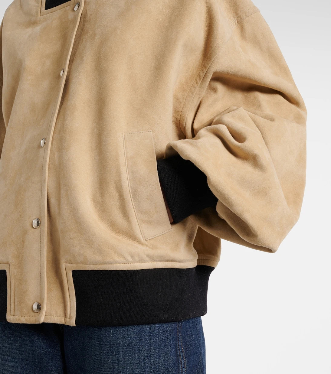 Khaite - Spence suede bomber jacket