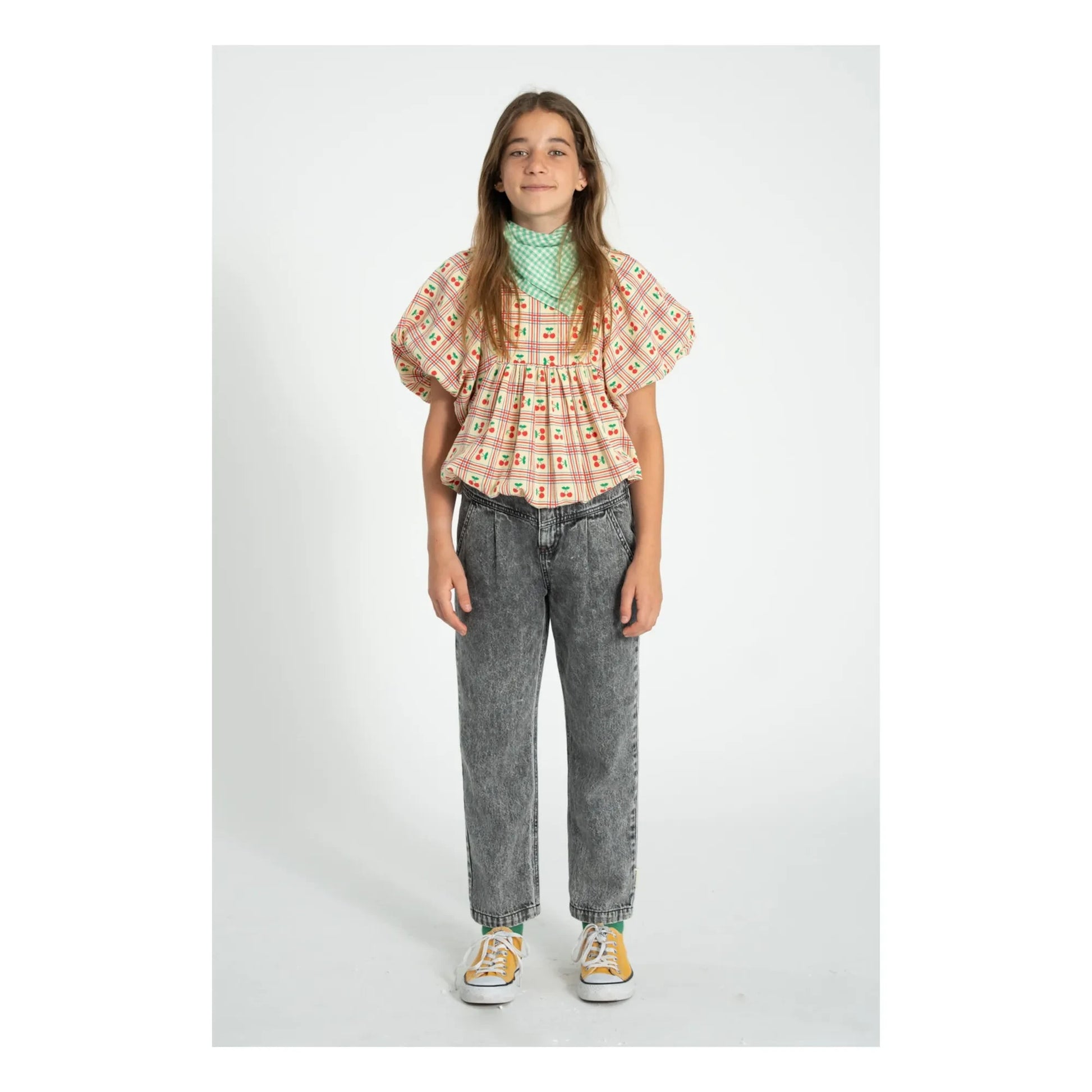 Piupiuchick - Blouse Bouffante Cerises | Yellow