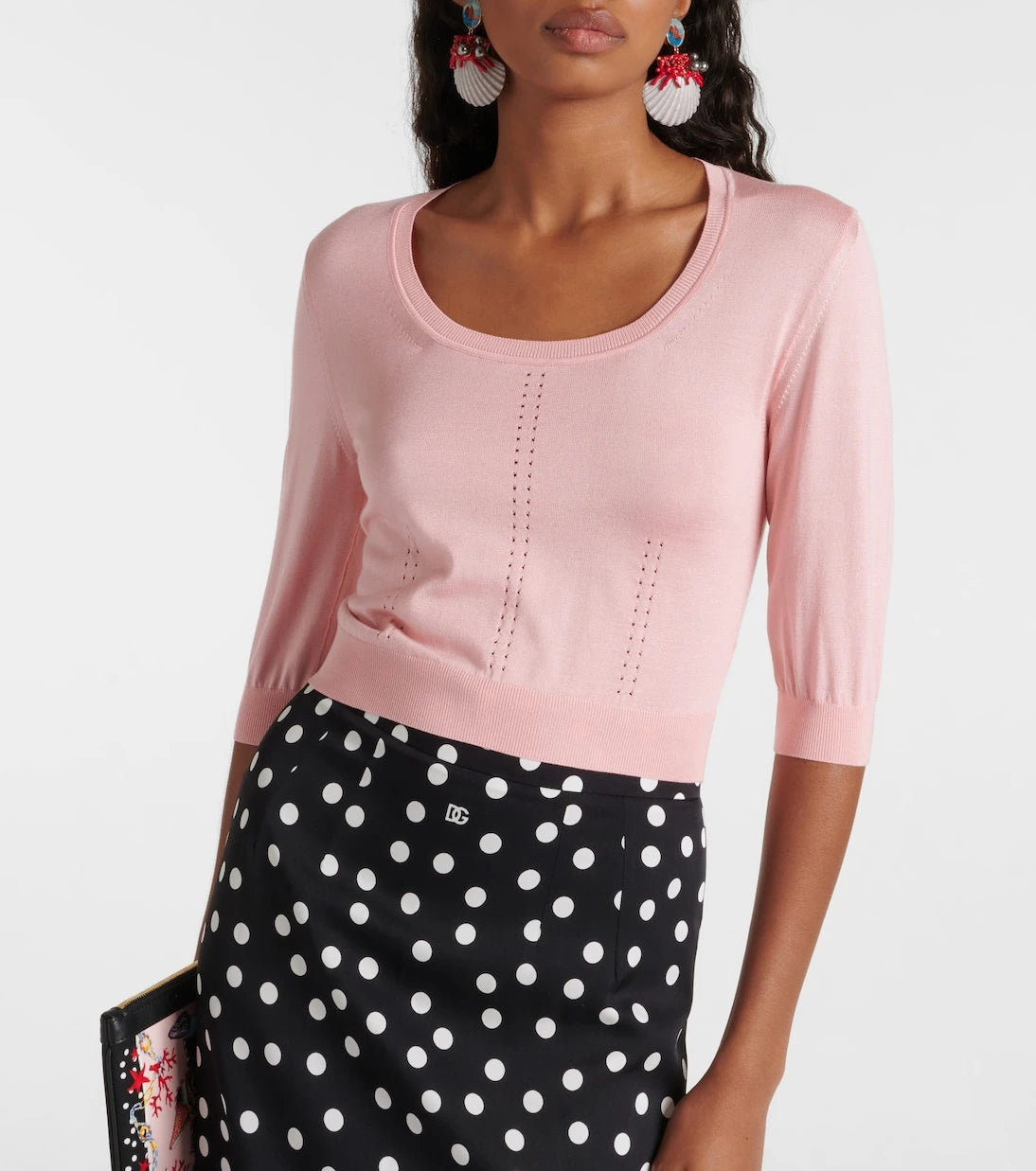 Dolce&Gabbana - Capri pointelle silk sweater