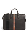 Leather Signature Stripe Briefcase