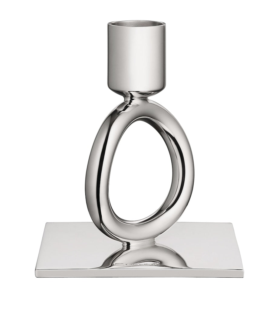 Christofle Silver-Plated Vertigo Ring Candlestick