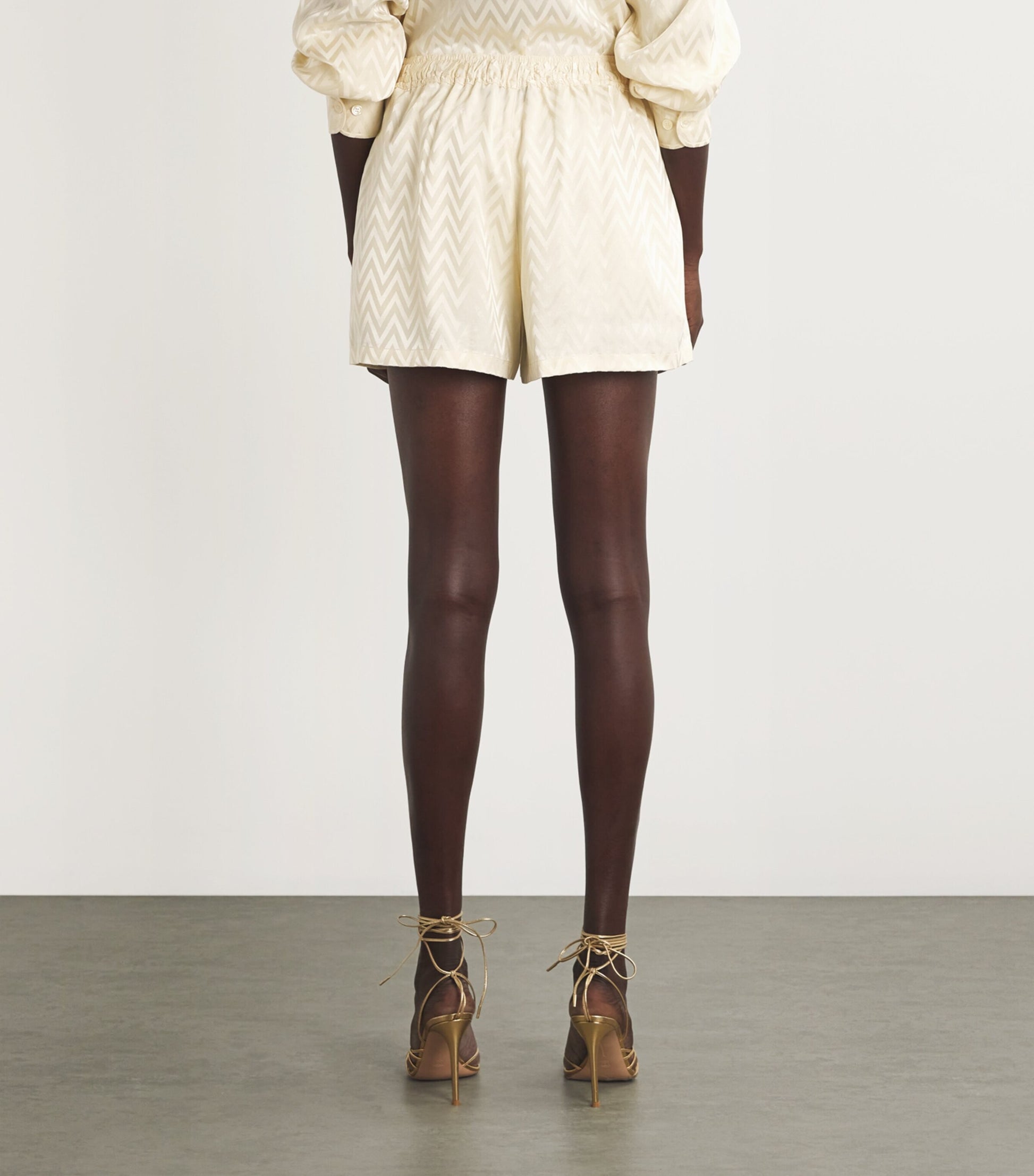 Missoni Beige Zigzag-Jacquard Shorts