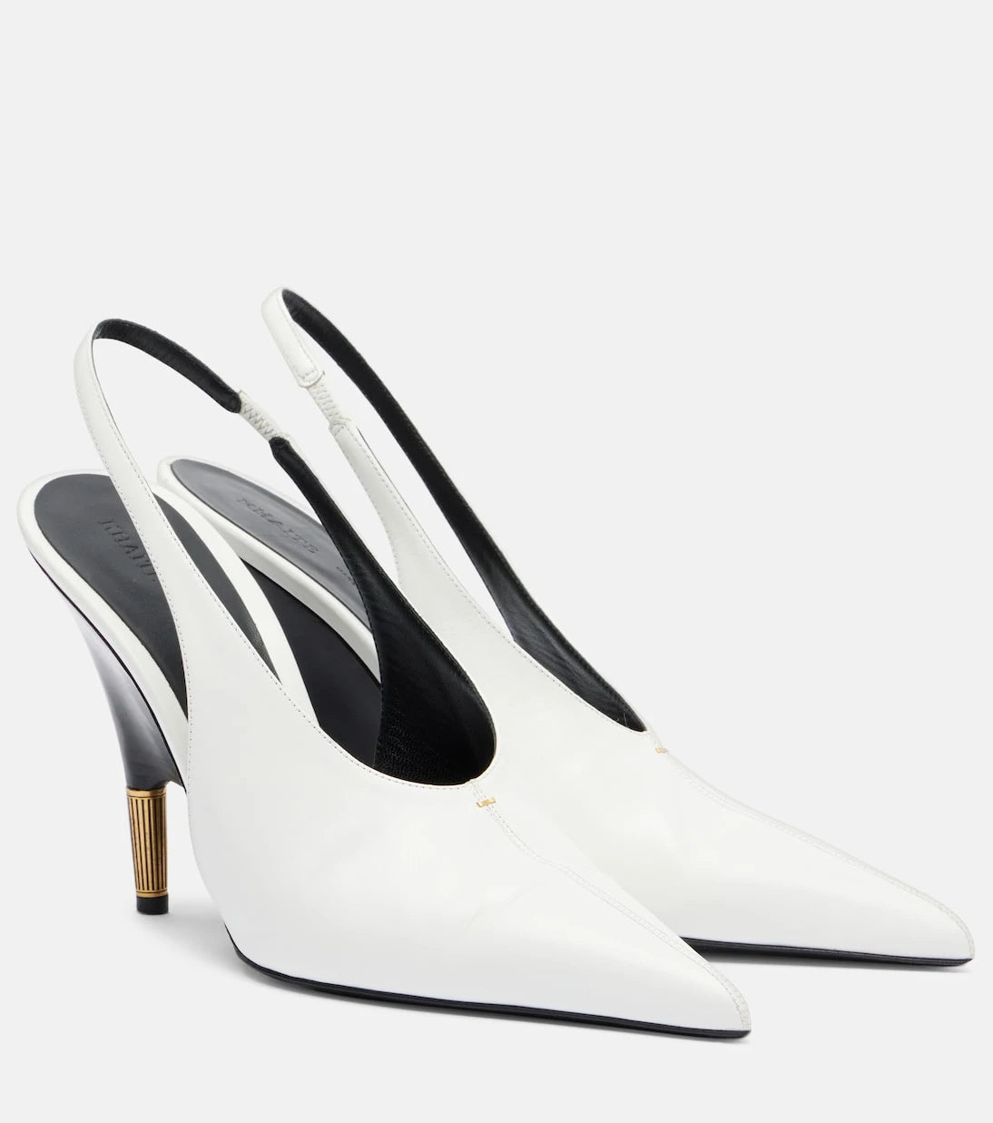 Khaite - Bella 100 leather slingback pumps