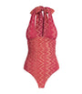 Missoni Red Halterneck Zigzag Swimsuit