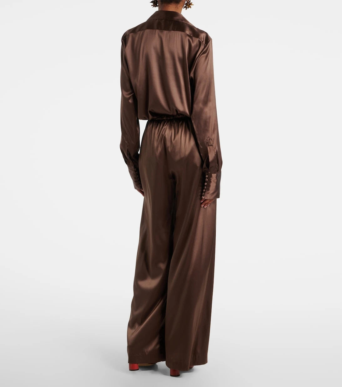 Dries Van Noten - Mid-rise silk-blend straight pants