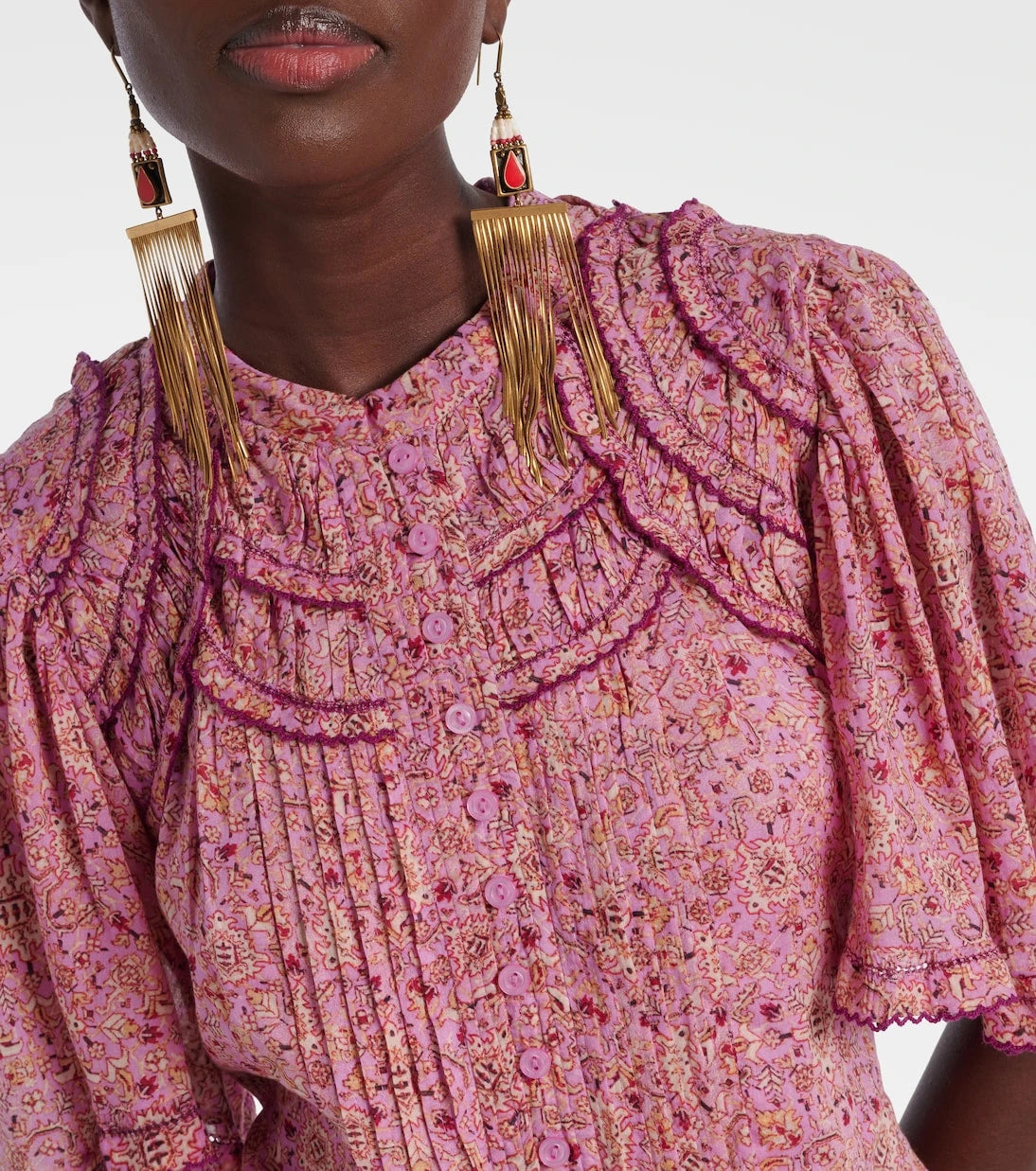 Marant Etoile - Celyn ruffled cotton minidress