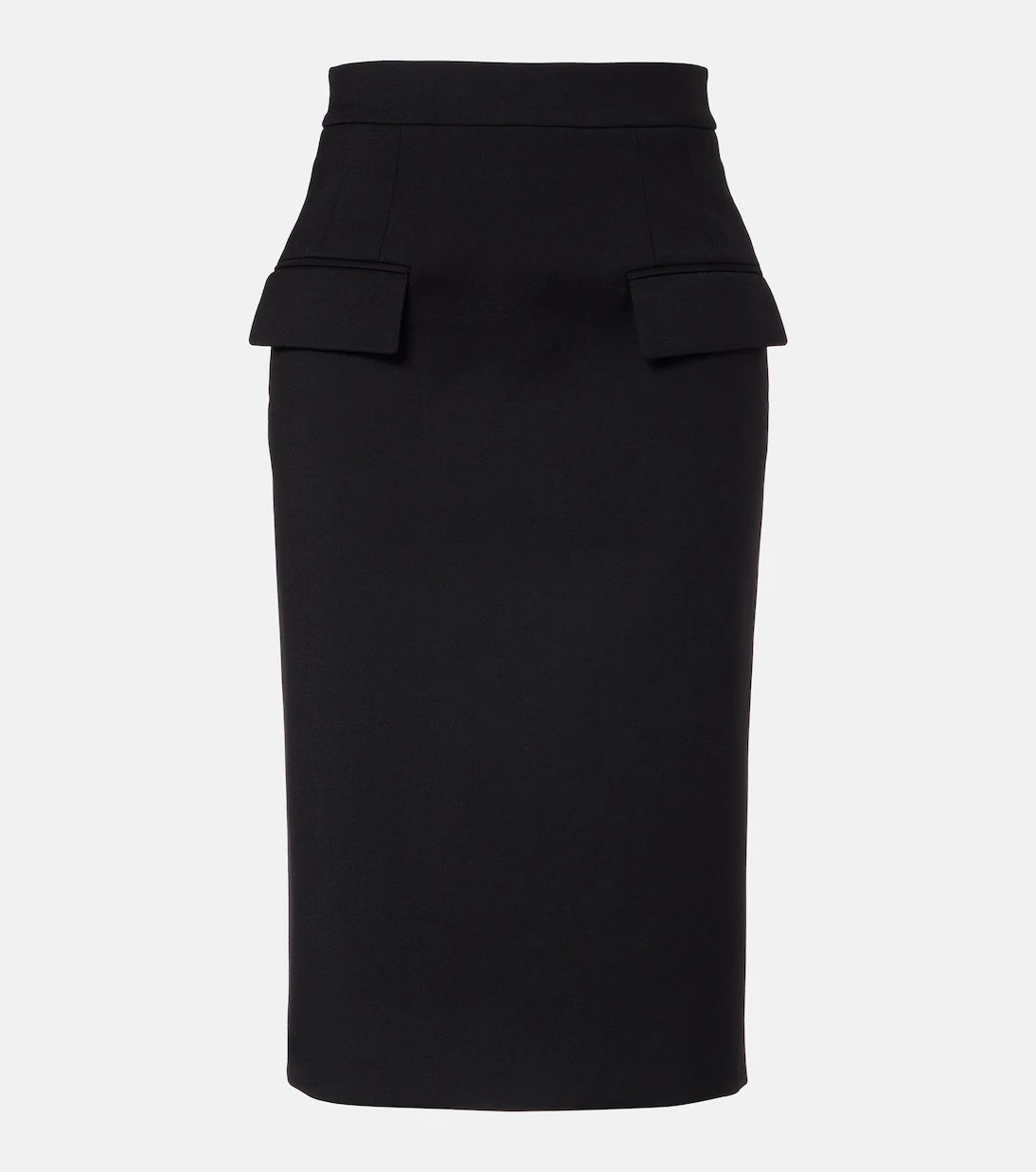 McQueen - High-rise wool gabardine pencil skirt