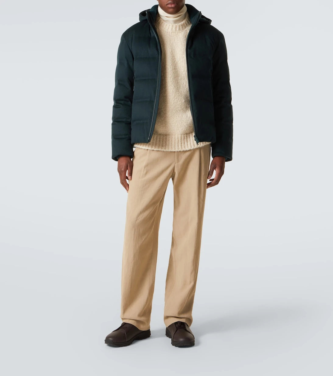 Zegna - سترة تقنية من الكشمير والريش من مجموعة Elements