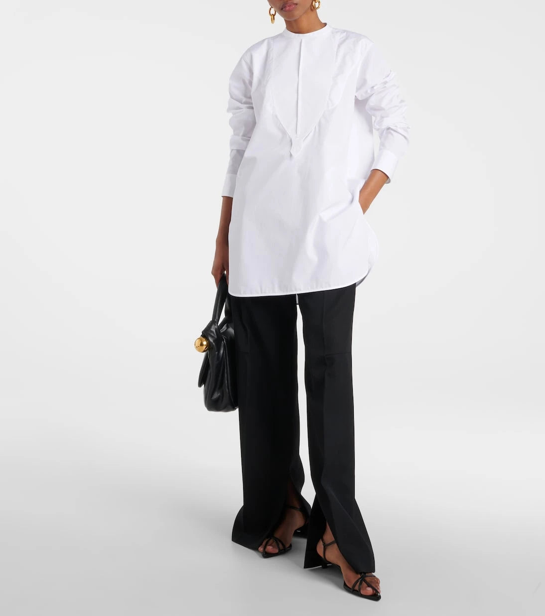 Jil Sander - Embroidered cotton poplin blouse