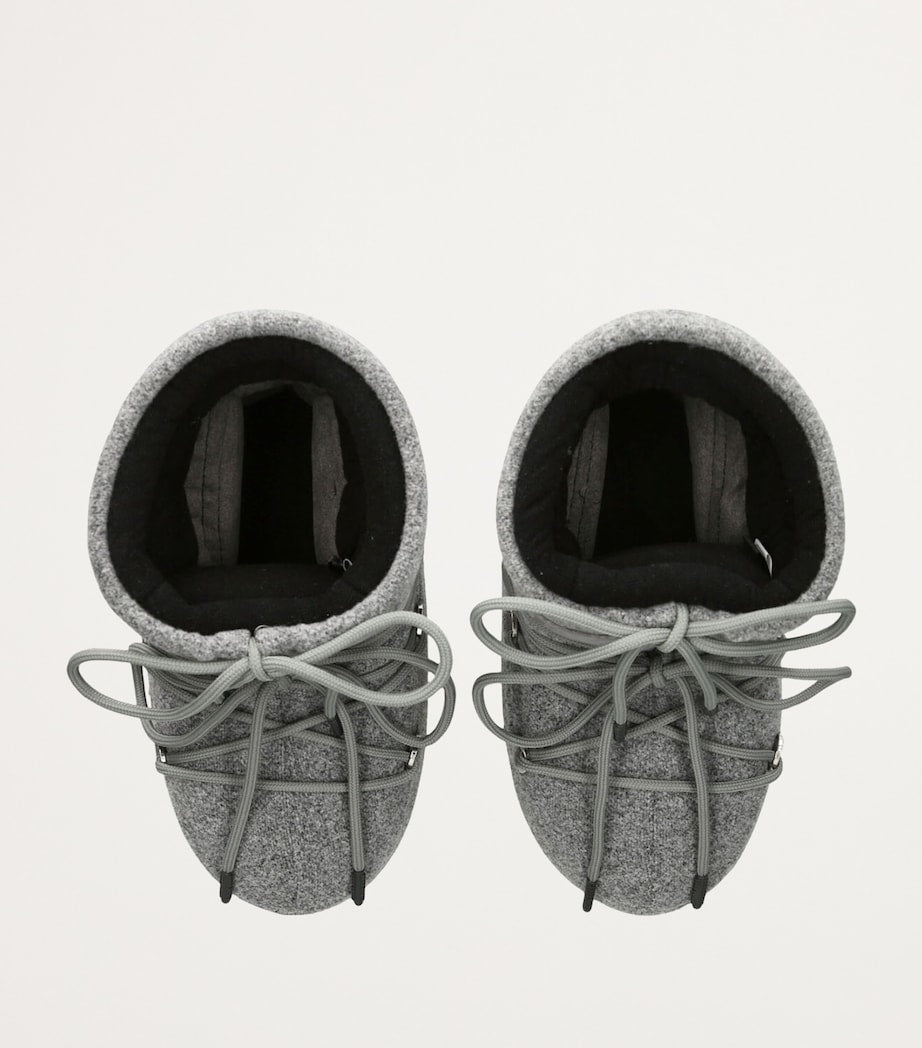 Moon Boot Grey Felt Icon Low Ankle Boots