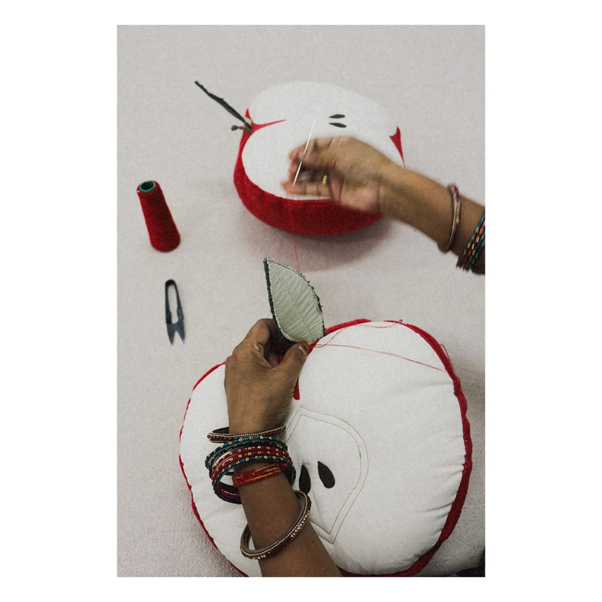 Lorena Canals - Apple cushion | Red