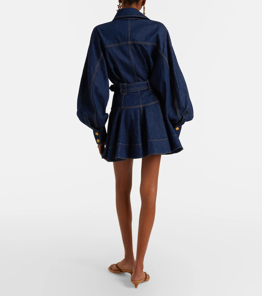 Zimmermann - Luna belted denim minidress
