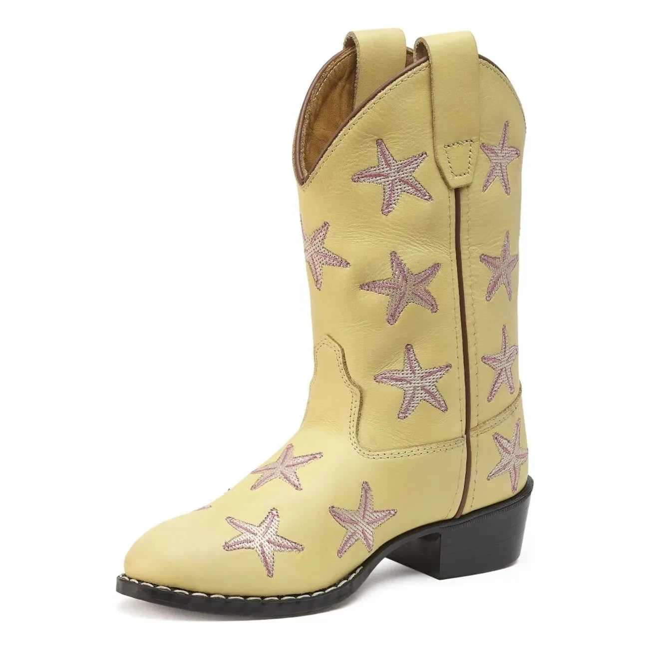 Bootstock - Santiags Starfish Leather | Pale yellow