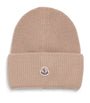 Nude Wool Logo Beanie