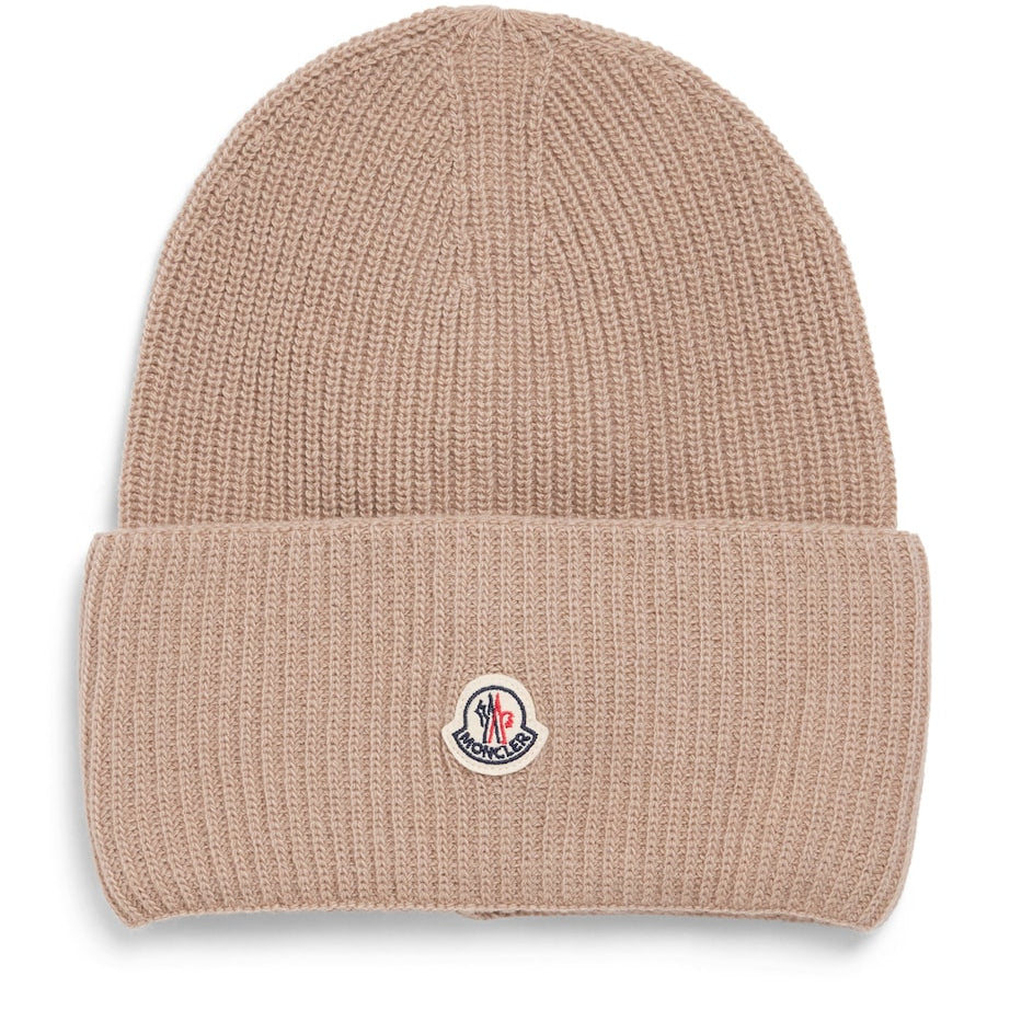 Nude Wool Logo Beanie