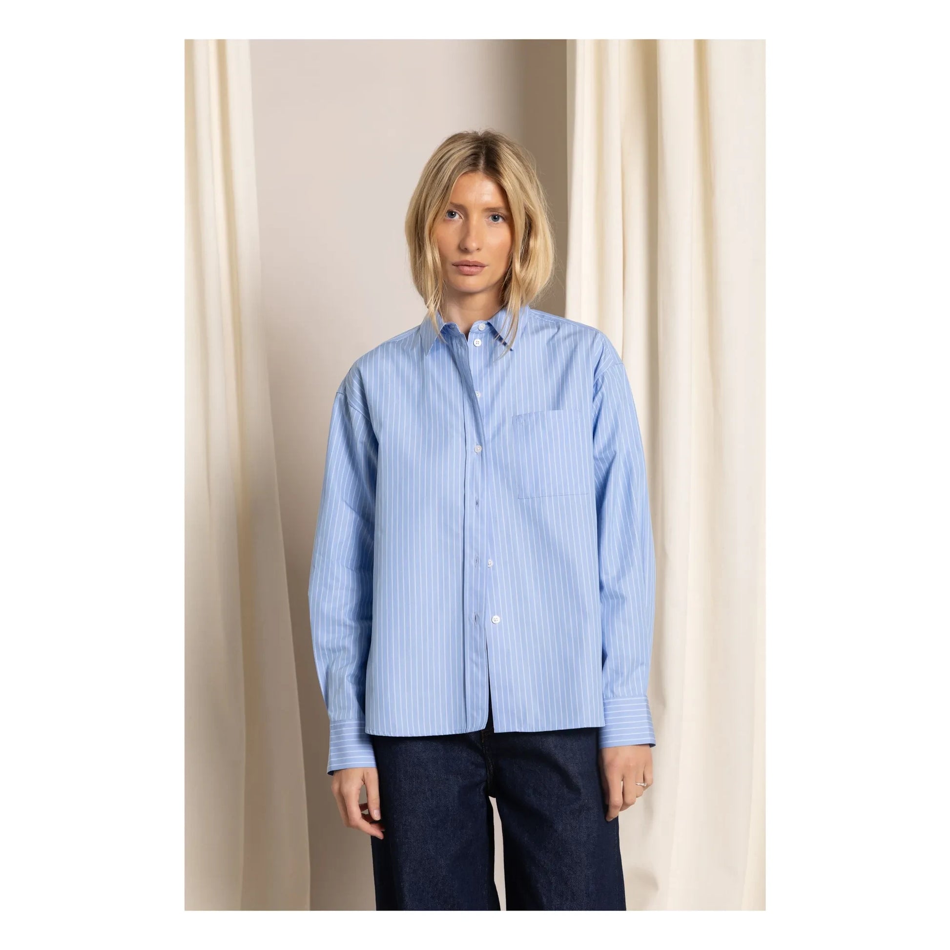Smallable Woman - Kanel Striped Shirt | Light blue