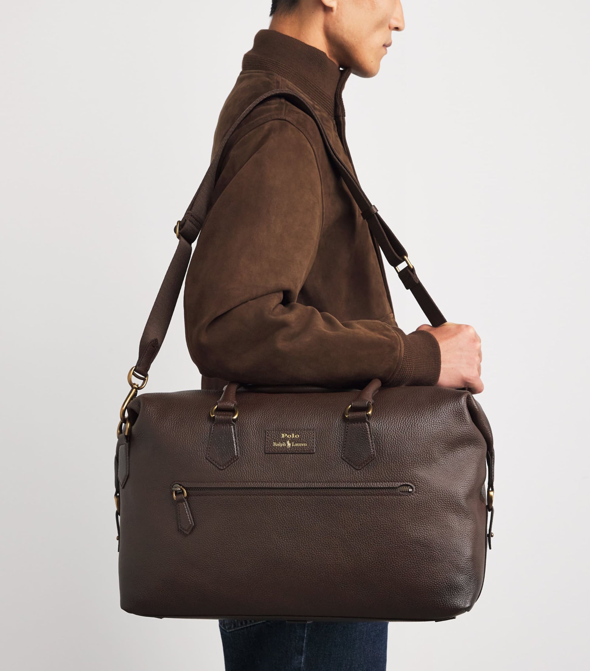 Grained Leather Duffle Bag