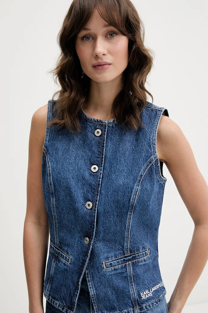 Karl Lagerfeld Jeans елек женски деним