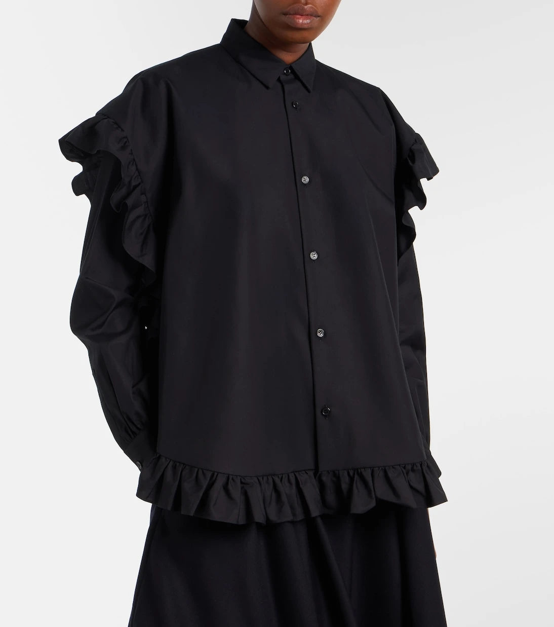 Noir Kei Ninomiya - Ruffled cotton blouse
