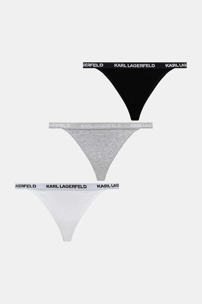 Karl Lagerfeld pamuklu elastanlı kadın bikini külot 3'lü