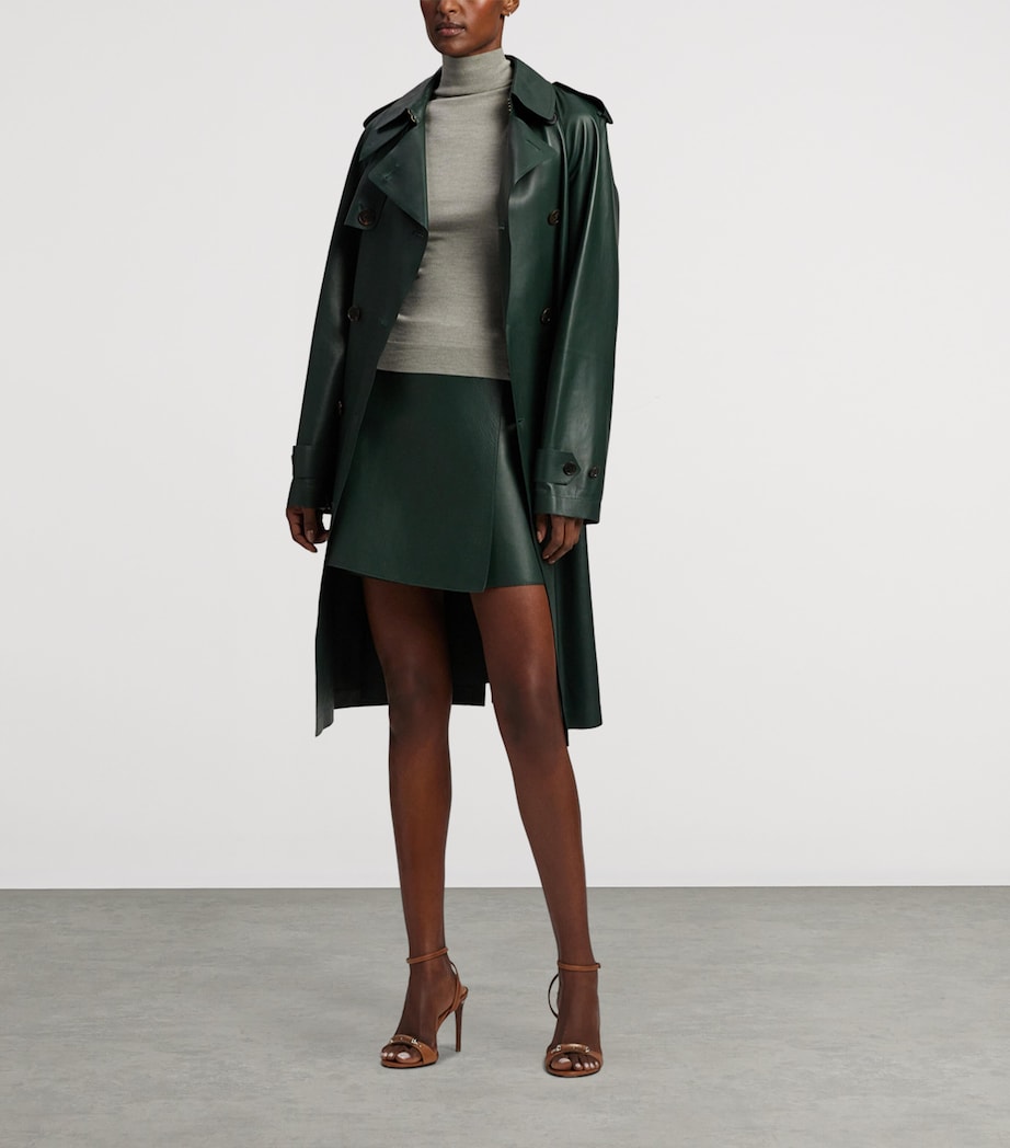 Ralph Lauren Collection Grey Mulberry Silk-Blend Turtleneck Sweatshirt