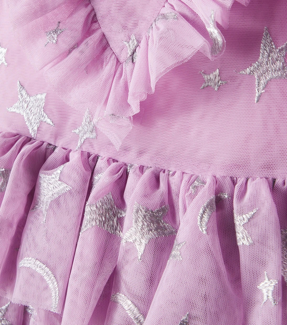 Stella McCartney Kids - Embroidered ruffled tulle dress